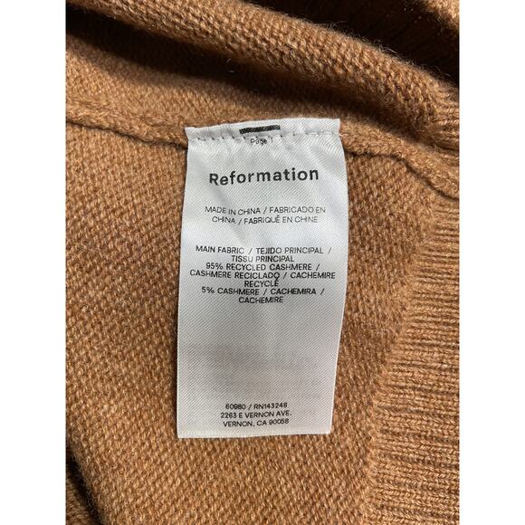 Reformation 'Holland' Brown Cashmere Turtleneck Sweater Dress Size S - Picture 4 of 4